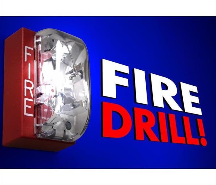 Fire Drill Alarm Words Practice Emergency Exercise 3d Illustration